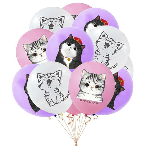 Cute Pet Cat Latex Balloons Birthday Party Decorat-HA00636-Veeddydropshipping