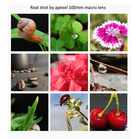 APEXEL 100mm Macro Lens Camera Phone Lens 4K HD Super Macro Lenses CPL Star Filter-PA00668-Veeddydropshipping
