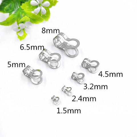 100Pcs/Lot Stainless Steel Double Loops Beads Buckles DIY -JW01627-Veeddydropshipping