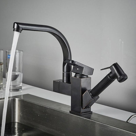 360° Rotating Pull Out Kitchen Faucet-TI00639-Veeddydropshipping