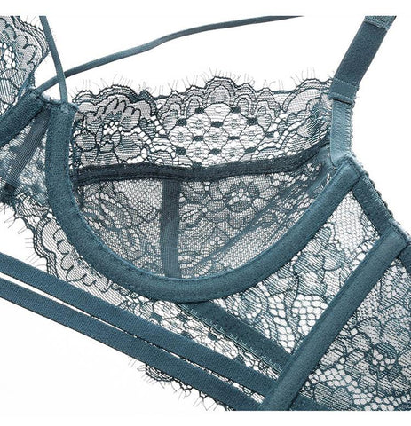 Lingerie Set Lace Plus Size Underwear-WF00851-Veeddydropshipping