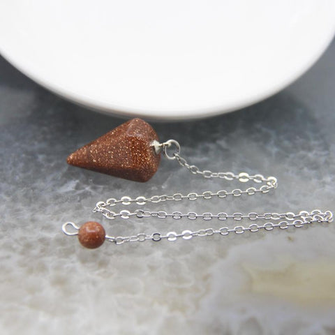 Quartz Healing Pendulum,Spiritual Small Size Necklace Jewelry-JW01180-Veeddydropshipping