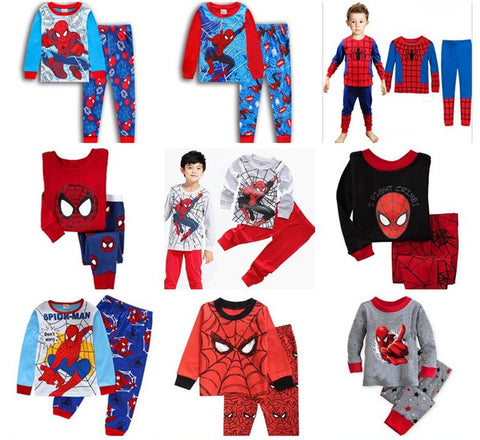 Anime Spiderman Marvels Kids Pajamas Set Children Sleepwear Cartoon-TB01051-Veeddydropshipping