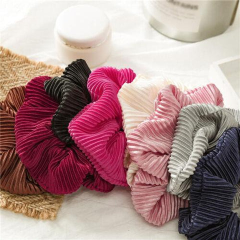 Hair Satin Silk Solid Ponytail Hair Ties Rope-WF01065-Veeddydropshipping