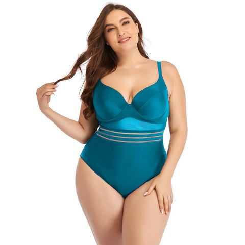 2023 New Large Size Swimsuits For Women One Piece Plus Swimwear Sexy Swim -OS00307-Veeddydropshipping