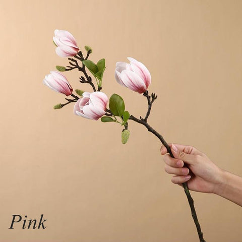 Artificial Magnolia Flower Branch For Home Decoration-HA00751-Veeddydropshipping