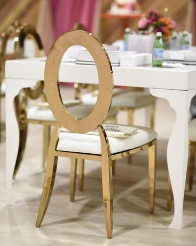 Metal gold Chair Wedding Chair With a Hole-HA01662-Veeddydropshipping
