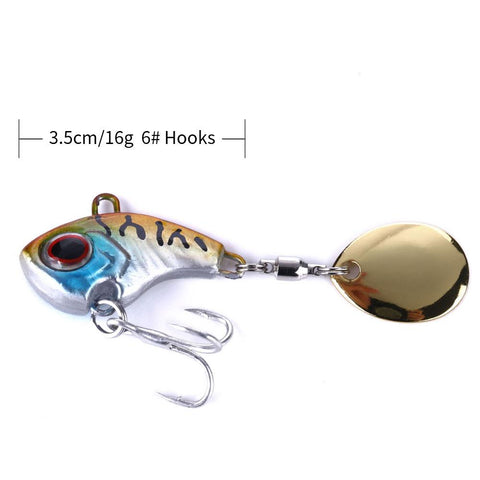 Rotating Metal VIB Vibration Bait  9g 14g 16g Spinner Sinking Spoon Pin Crankbait -OS00446-Veeddydropshipping