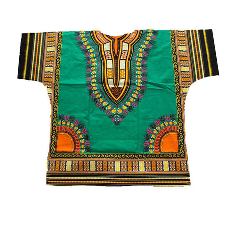 African Fashion Dashiki Design Floral Dress-WF01664-Veeddydropshipping