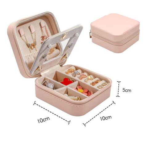 Jewelry Storage Box Travel Organizer Case Leather Storage  Display-JW01720-Veeddydropshipping