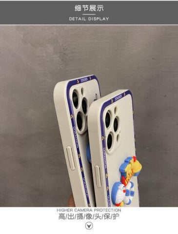 Cute 3D Anime Doraemon Phone Case Silicone Protective Case For Iphone 11/12/13-PA00159-Veeddydropshipping