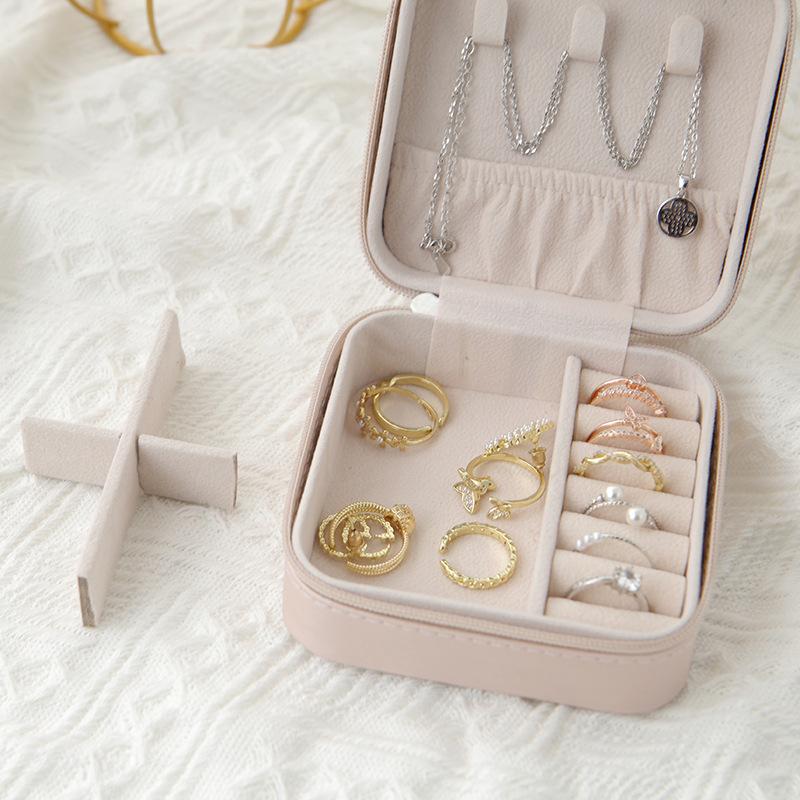 Leather Jewelry Box Single-layer Storage Box-JW01699-Veeddydropshipping