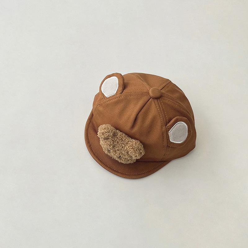 Newborn Baby Hat Korean Cute Cartoon 3D Bear Baseball Cap for Toddler Boy-Veeddydropshipping-8