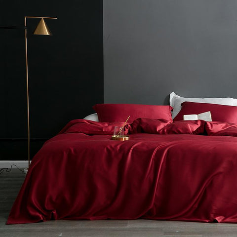 Luxury Bedding Set Silk Healthy Duvet Cover Set-HA00393-Veeddydropshipping
