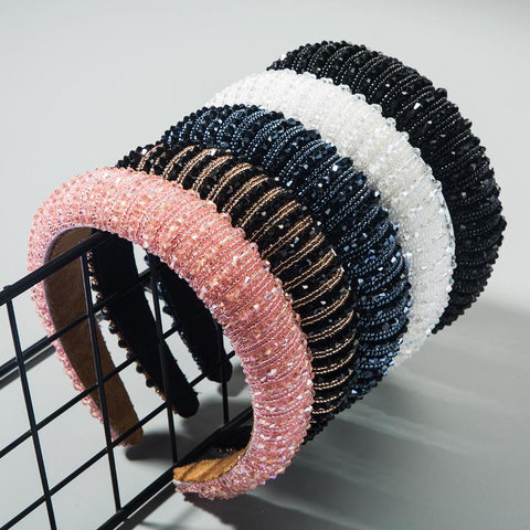 Crystal Headbands  Handmade Beaded Hairbands -JW00507-Veeddydropshipping