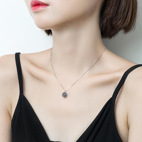 925 Sterling Silver Pendant Necklace For Women -JW00011-Veeddydropshipping