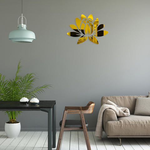 3D DIY Lotus Flower Mirror Wall Sticker-HA00230-Veeddydropshipping