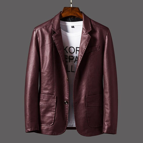 Faux Leather Coat Men&#39;s Brand New High-grade-MF01381-Veeddydropshipping