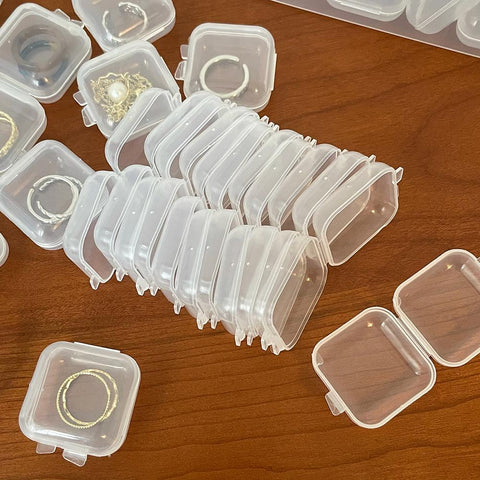 Small Boxes Square Transparent Plastic Box Jewelry -JW01675-Veeddydropshipping