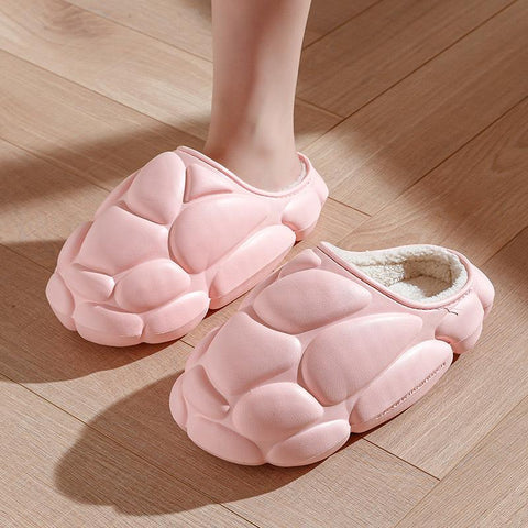 Thickened padded fashion solid color cotton slippers Autumn-BS01243-Veeddydropshipping