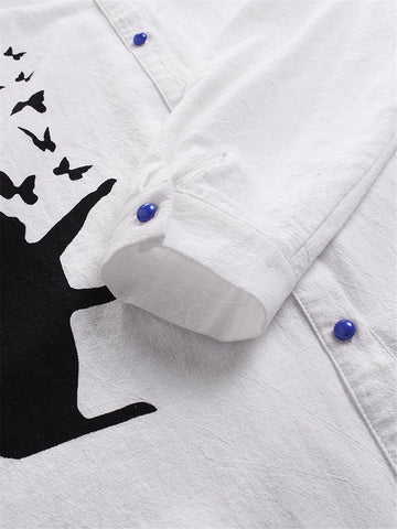 S-5XL Loose Linen Maternity Blouses Long Sleeve Nursing Tops Shirts For Pregnant-TB00581-Veeddydropshipping