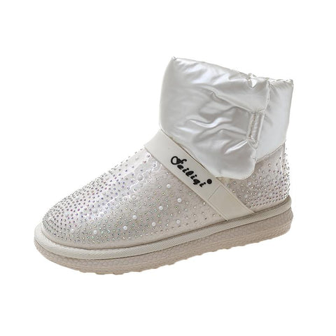 Warm Female Plush Non-Slip Waterproof Platform Short-BS00997-Veeddydropshipping