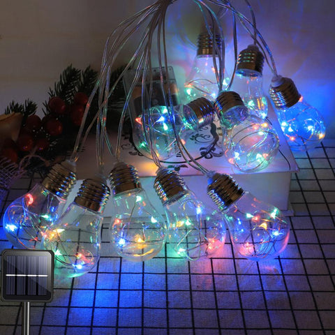 Solar Garden Lights Outdoor, 10/ 20 Bulbs Copper Wire Bulbs String Lights-TI00902-Veeddydropshipping