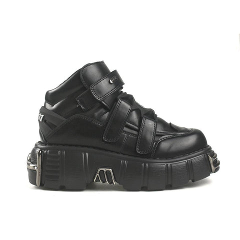 Women 2023 New Dark Punk Leather Shoes Metal Niche Low-BS01031-Veeddydropshipping
