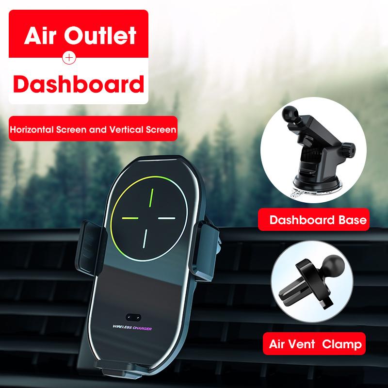 15W Car Wireless Charger Phone Holder Air Vent Magnetic Charger-Veeddydropshipping