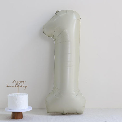 Cream Number Balloons with Crown-HA00592-Veeddydropshipping