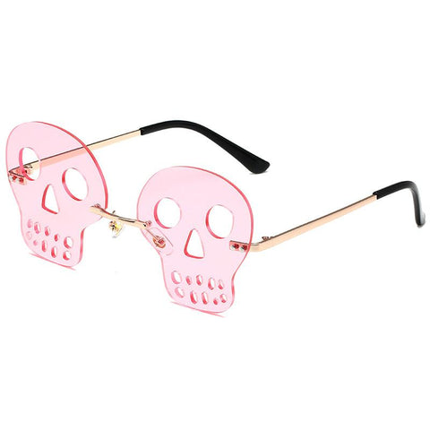 Rimless Skeleton Sunglasses Women Party-WF01329-Veeddydropshipping