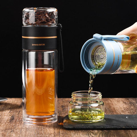 Glass Tea Bottles Infuser Bottle Tea Separation Mug-HA01261-Veeddydropshipping