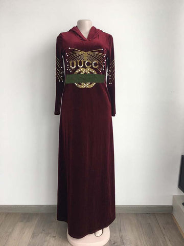 African Women Dashiki Maxi Dress-WF01533-Veeddydropshipping