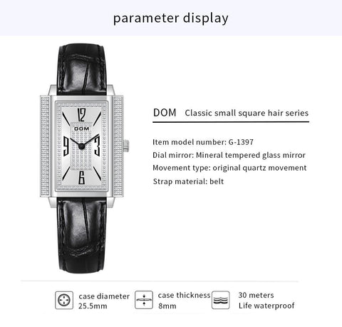 small square watch woman  fashion light luxury casual-JW01082-Veeddydropshipping