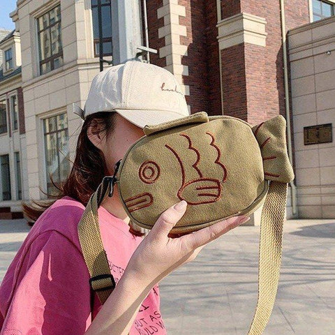 Fish Shape Torebka Listonoszka Portable Zippered Small Purses-BS00392-Veeddydropshipping