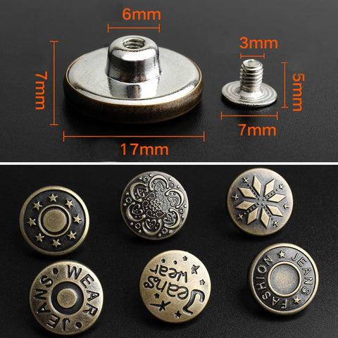 Screw Bronze Metal Buttons for Clothing Pants-HA00023-Veeddydropshipping