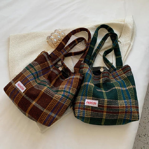 Wool Shopper Bags For Women Large Capacity Autumn Winter New-BS00112-Veeddydropshipping