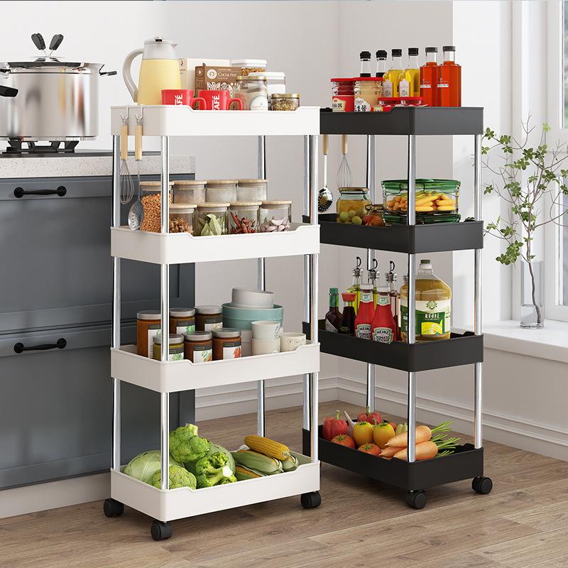 Durable Rolling Storage Shelf Movable Gap Storage Rack-HA01679-Veeddydropshipping