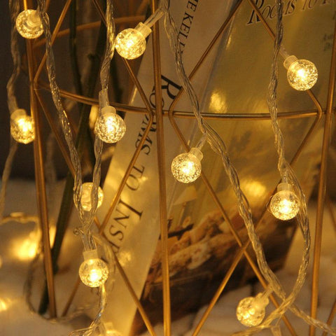 40 LED 6m Crystal Ball Battery USB Lights Outdoor IP44 Waterproof String-TI00913-Veeddydropshipping