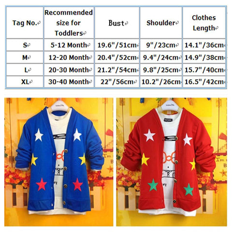 Popular Baby boy Cute star Long sleeve cardigan coat-TB01202-Veeddydropshipping