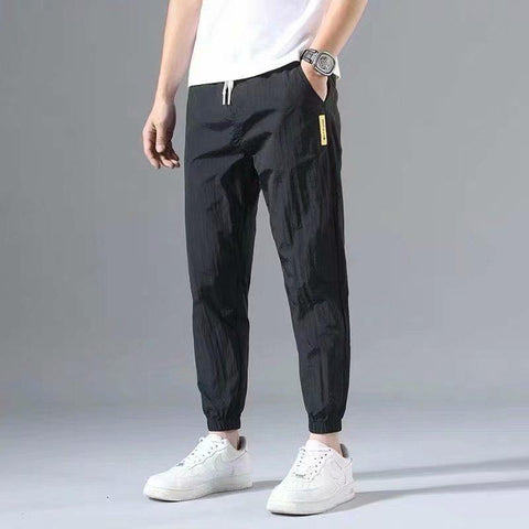 Silk Breathable Casual Pants Bunched Feet Nine-MF00411-Veeddydropshipping