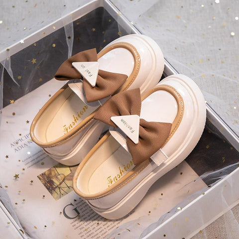 British Style Leather Shoes for Girls Children 2023 Round-TB00113-Veeddydropshipping