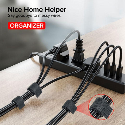 2 rolls USB Cable Winder Cable Organizer Ties Mouse Wire Earphone Holder PC Cord Free Cut Cable-PA00862-Veeddydropshipping
