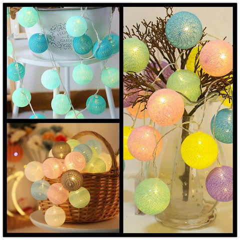 20LED Cotton Balls Garland String Lights Christmas Decorations Outdoor-TI00930-Veeddydropshipping