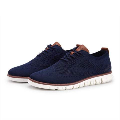 New Stylish Mens Casual Shoes Blue Flyknit Swnaker-BS01401-Veeddydropshipping