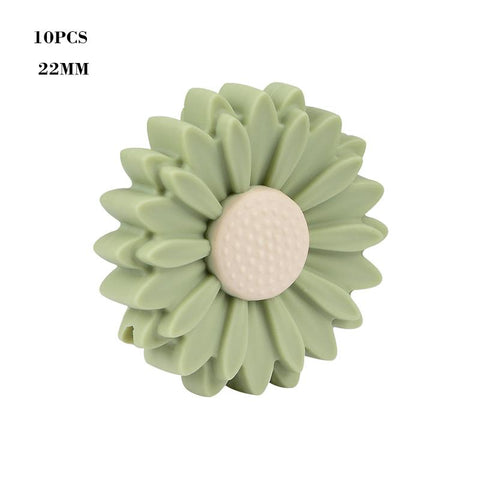 Sunflower Mini Silicone Beads DIY Pacifier Chain Baby  -JW01535-Veeddydropshipping