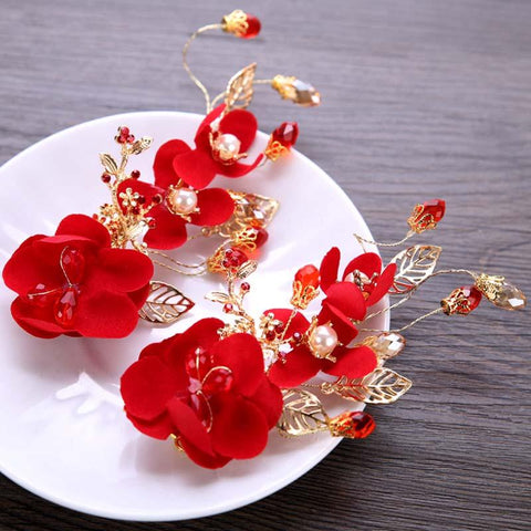 Chinese Hairpins Bride Hair Clips Hair Accessories -JW00494-Veeddydropshipping