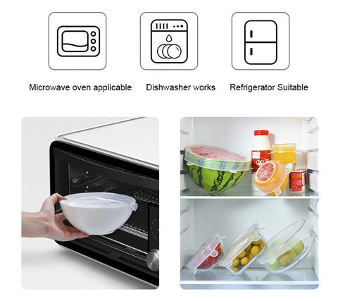 Silicone Six-Piece Set Fresh-Keeping Cover-HA00901-Veeddydropshipping
