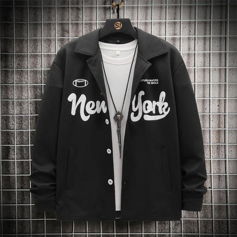 Graphic Single Breasted Coat-Veeddydropshipping