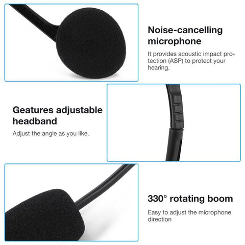 3.5mm Noise Cancelling Wired Headphones With Microphone Universal USB -CE01271-Veeddydropshipping